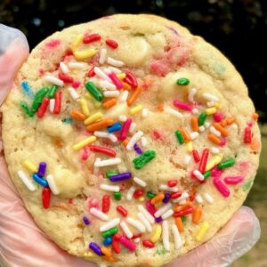 White Chocolate Funfetti Cookies