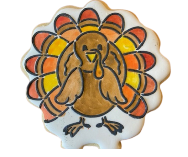 Painted PYO Turkey Cookie