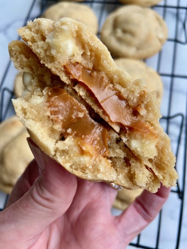 White Chocolate Caramel Cookies